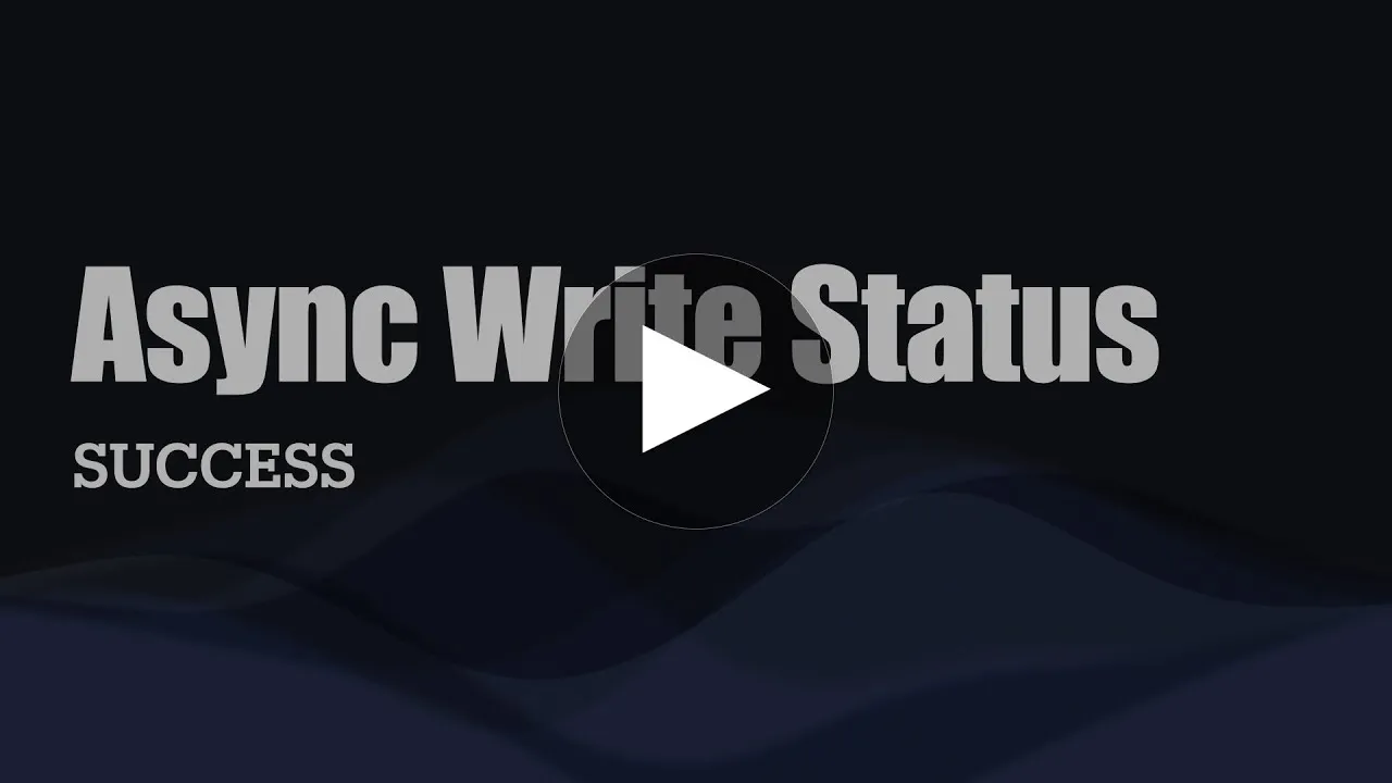 Write Status: Success