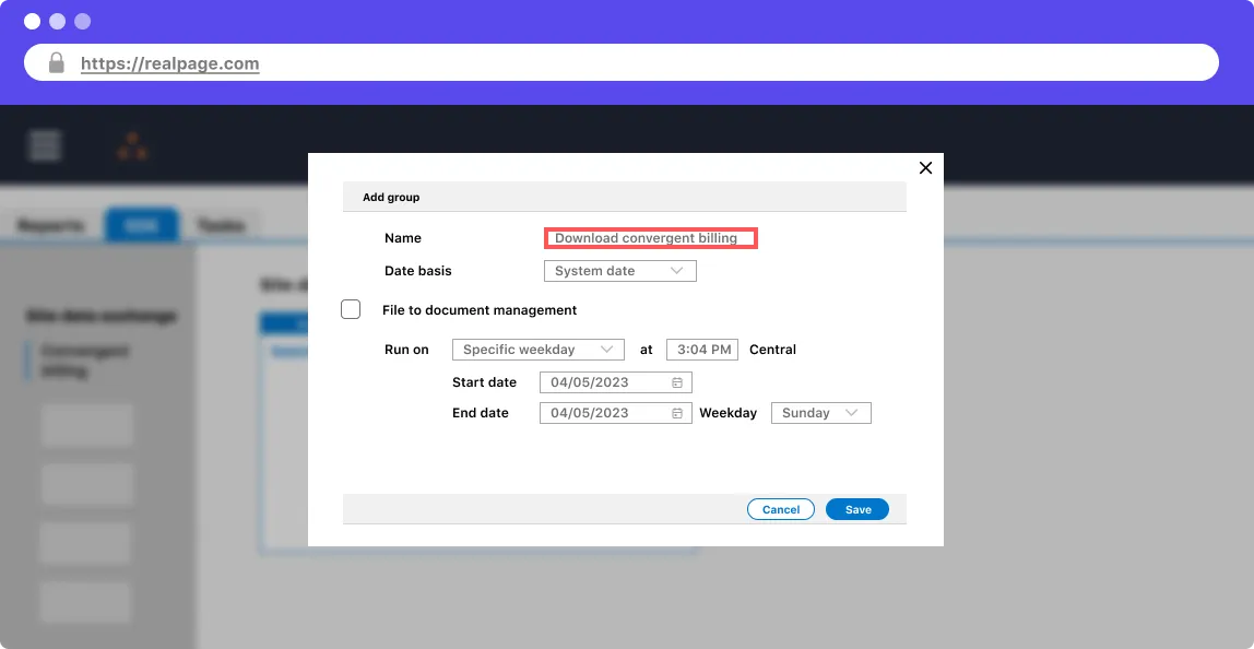 RealPage Convergent Billing Step 23